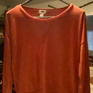 Women’s long sleeve top. Rust orange
